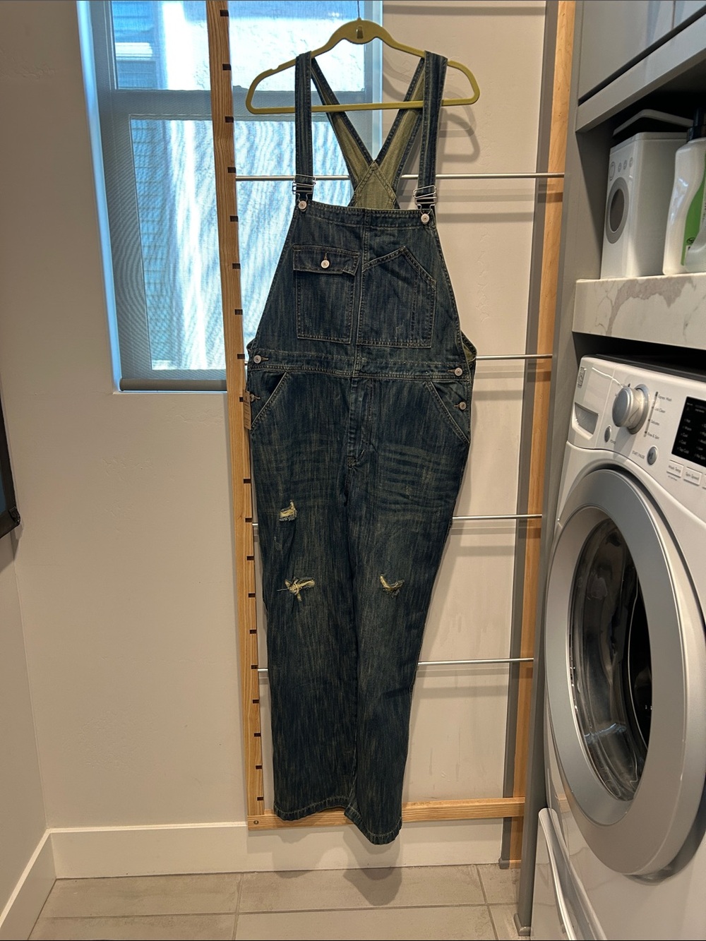 Men's Dark Blue Denim overalls WORK OVERALL
